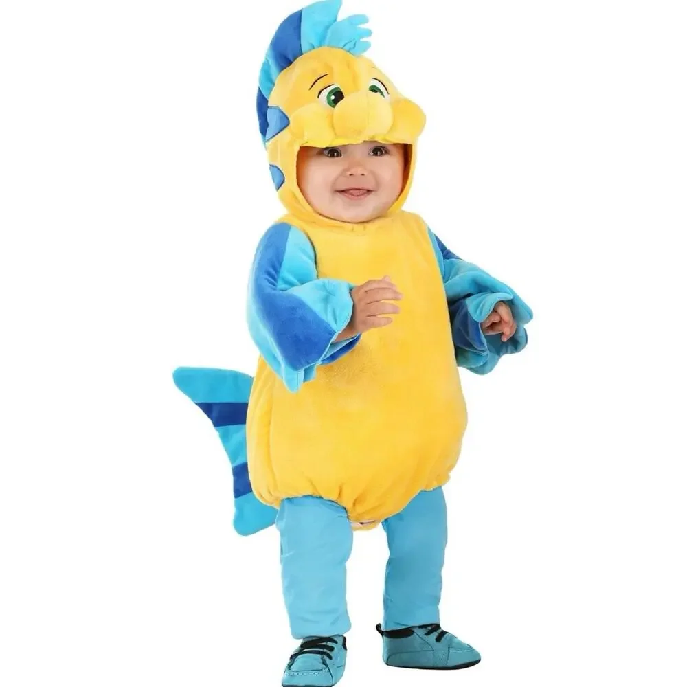 Disney's The Little Mermaid Flounder fish Halloween dress up Costume 3-6 months